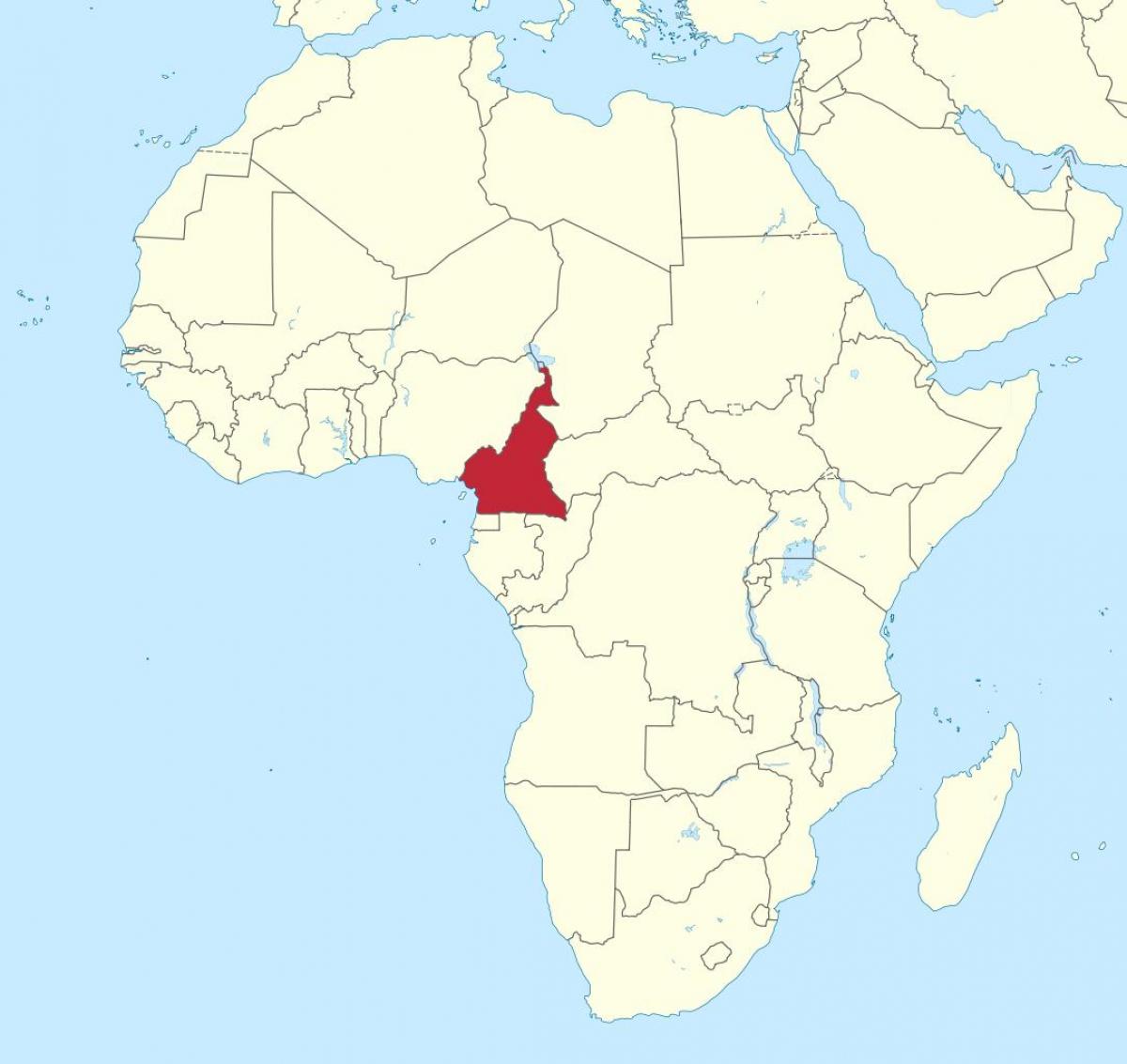 Peta dari Kamerun, afrika barat