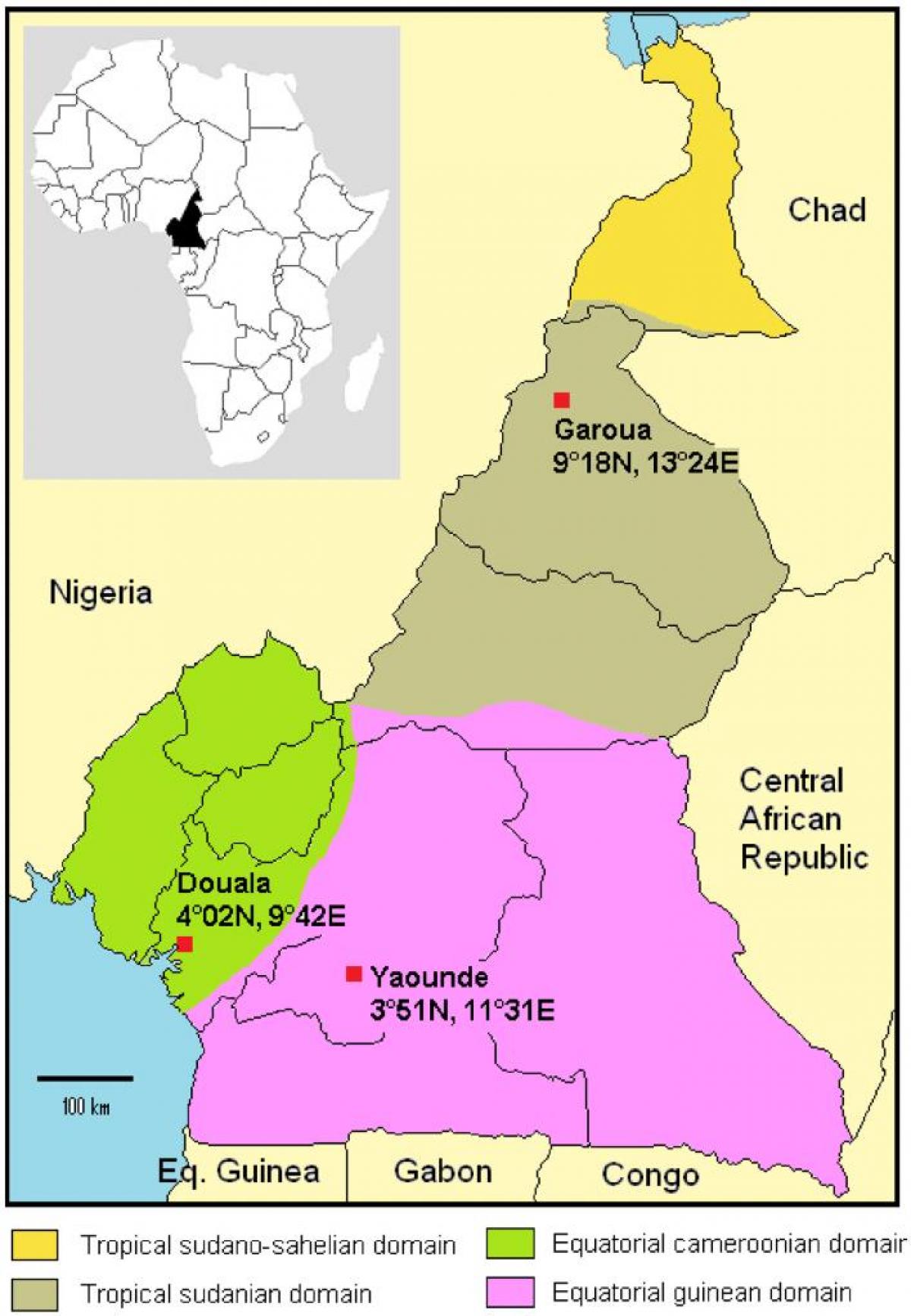 Peta dari Kamerun iklim