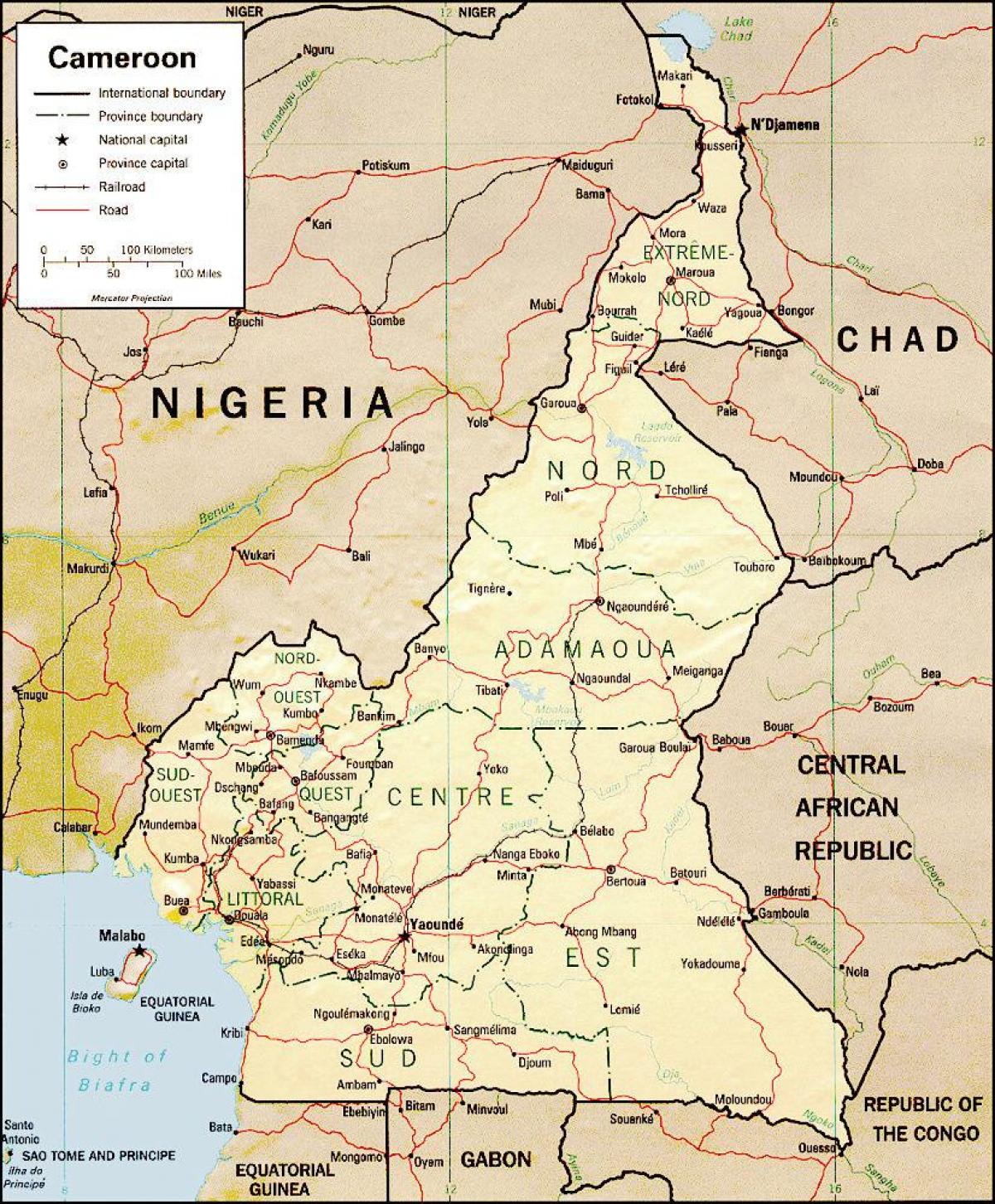 peta dari Kamerun