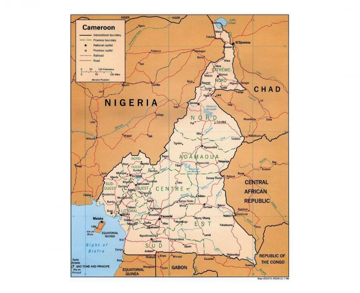 Peta selatan Kamerun