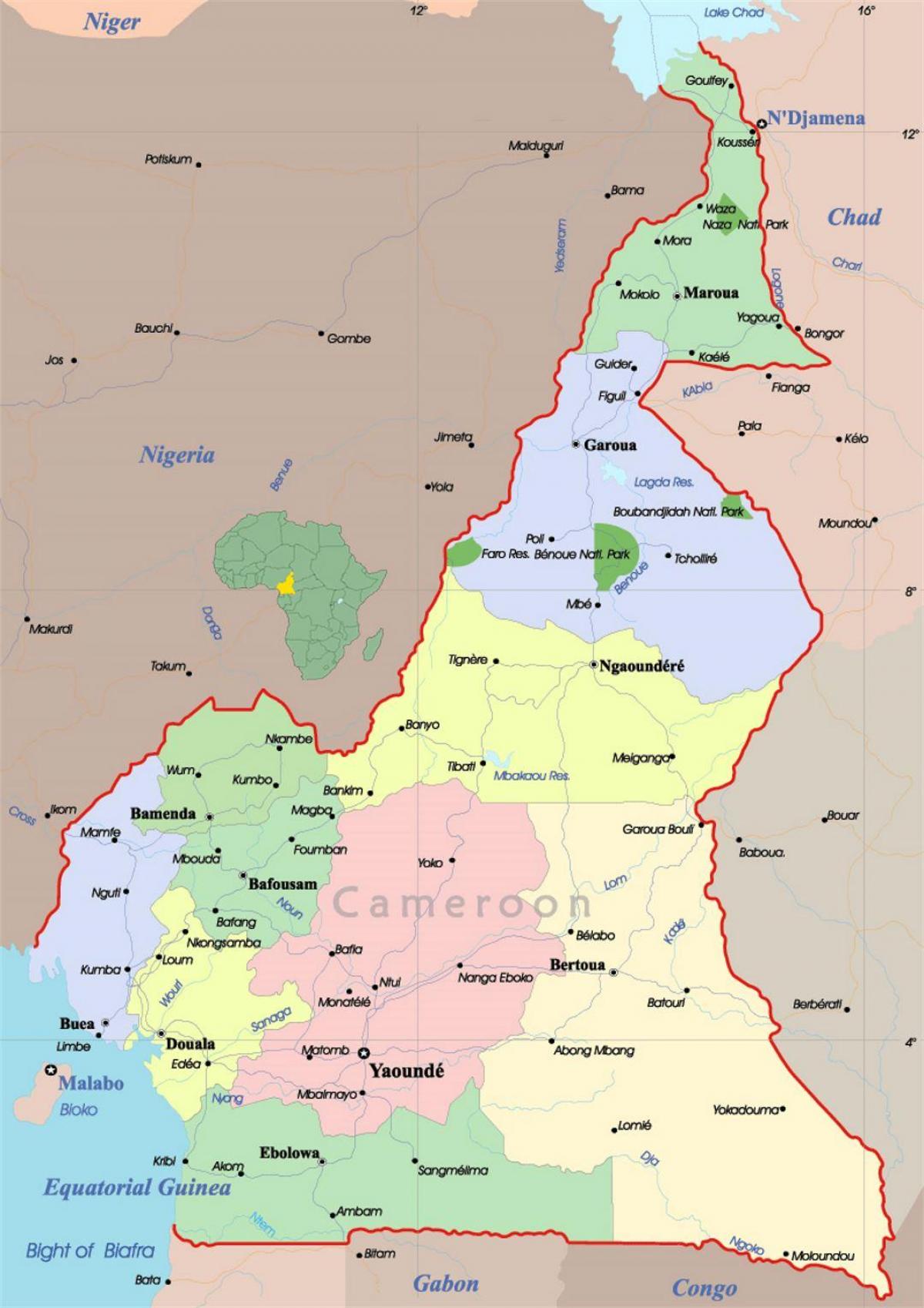 Kamerun afrika peta