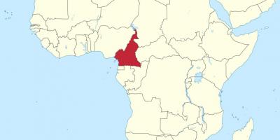 Peta dari Kamerun, afrika barat