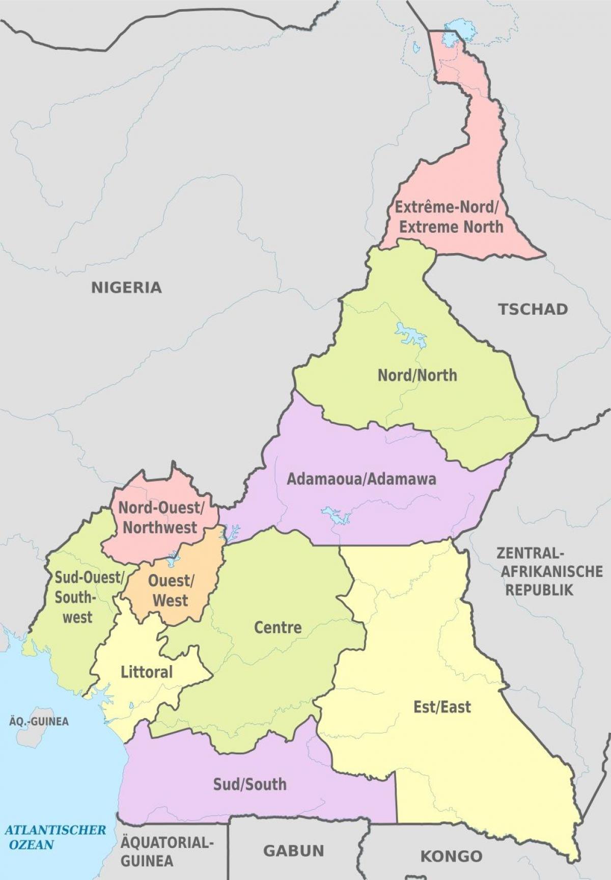Peta administrasi Kamerun